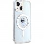Karl Lagerfeld IML Choupette pokrowiec z Magsafe dla iPhone 15 - przezroczyste