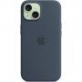 Oryginalne Apple etui silikonowe z MagSafe dla iPhone 15 - niebieski burzowy