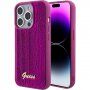Guess Sequin Script Logo pokrowiec z cekinami dla iPhone 15 Pro - fuksjowy