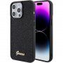 Guess Square Mirror Script Logo pokrowiec dla iPhone 15 Pro Max - czarny