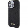 Guess Square Mirror Script Logo pokrowiec dla iPhone 15 Pro Max - czarny