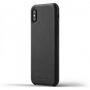 Mujjo Full Leather pokrowiec do Apple iPhone X - czarny