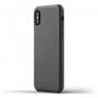 Mujjo Full Leather pokrowiec do Apple iPhone X - szary