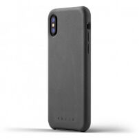 Mujjo Full Leather pokrowiec do Apple iPhone X - szary