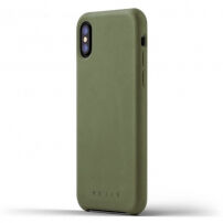Mujjo Full Leather pokrowiec do Apple iPhone X - oliwkowy