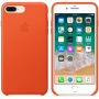 Oryginalny Apple pokrowiec skórzany do iPhone 8 Plus / 7 Plus - jasnopomarańczowy
