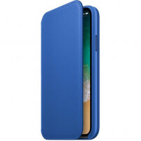 Oryginalny Apple Folio pokrowiec skórzany do iPhone X - electro niebieski
