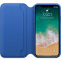 Oryginalny Apple Folio pokrowiec skórzany do iPhone X - electro niebieski