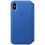 Oryginalny Apple Folio pokrowiec skórzany do iPhone X - electro niebieski