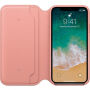 Oryginalny Apple Folio pokrowiec skórzany do iPhone X - jasnoróżowy