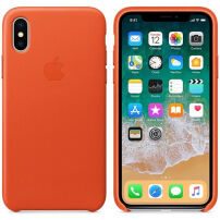 Oryginalny Apple pokrowiec skórzany do iPhone X - jasnopomarańczowy