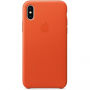 Oryginalny Apple pokrowiec skórzany do iPhone X - jasnopomarańczowy