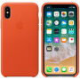 Oryginalny Apple pokrowiec skórzany do iPhone X - jasnopomarańczowy