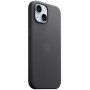 Oryginalny pokrowiec Apple wykonany z tkaniny FineWoven z MagSafe dla iPhone 15 Plus - czarny