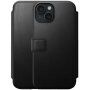Nomad Modern Leather Folio flip pokrowiec z MagSafe dla iPhone 15 Plus - czarne