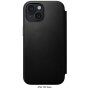 Nomad Modern Leather Folio flip pokrowiec z MagSafe dla iPhone 15 Plus - czarne