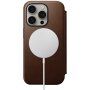 Nomad Modern Leather Folio flip pokrowiec z MagSafe dla iPhone 15 Pro - brązowy