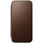 Nomad Modern Leather Folio flip pokrowiec z MagSafe dla iPhone 15 Pro - brązowy