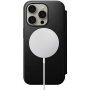 Nomad Modern Leather Folio flip pokrowiec z MagSafe dla iPhone 15 Pro Max - czarne