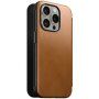 Nomad Modern Leather Folio flip pokrowiec z MagSafe dla iPhone 15 Pro Max - kolor brązowy siodłowy