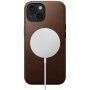 Nomad Nowoczesny skórzany pokrowiec z MagSafe dla iPhone 15 - brązowe