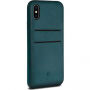 Twelve South Relaxed Leather Clip pokrowiec skórzany do iPhone X - niebieski