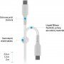 Kabel do ładowania i transmisji danych FIXED Liquid silicone PD 60 W USB-C / USB-C do iPhone/iPad/MacBook/AirPods - 2 m - biały