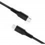 Kabel do ładowania i transmisji danych FIXED Liquid silicone PD 60 W USB-C / Lightning - MFi dla iPhone / iPad / iPod / AirPods - 2 m - czarny