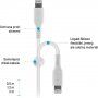 Kabel do ładowania i transmisji danych FIXED Liquid silicone PD 60 W USB-C / Lightning - MFi dla iPhone / iPad / iPod / AirPods - 2 m - biały