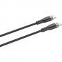 Kabel w oplocie do ładowania i transmisji danych FIXED PD 100 W USB-C / USB-C do iPhone/iPad/MacBook/AirPods - 2 m - czarny