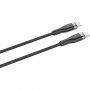Kabel w oplocie FIXED do ładowania i transmisji danych PD 60 W USB-C / Lightning - MFi dla iPhone / iPad iPod / AirPods - 2 m - czarny