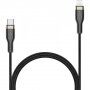 Kabel w oplocie FIXED do ładowania i transmisji danych PD 60 W USB-C / Lightning - MFi dla iPhone / iPad iPod / AirPods - 2 m - czarny