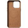 Mujjo Full Leather Wallet skórzany pokrowiec z kieszenią na karty dla iPhone 15 Pro Max - brązowe