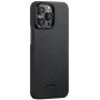 Pitaka MagEZ 4 600D pokrowiec z wzorem z włókna węglowego dla iPhone 15 Pro - szary