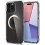 Spigen Ultra Hybrid MagFit przezroczysty pokrowiec ze złotym MagSafe dla iPhone 15 Pro Max - przezroczyste