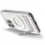 Spigen Ultra Hybrid S MagFit przezroczysty pokrowiec z podstawką i białym MagSafe dla iPhone 15 Pro - przezroczyste