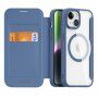 Etui z klapką DUX DUCIS Skin X z MagSafe dla iPhone 15 - ciemnoniebieski