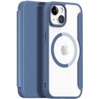 Etui z klapką DUX DUCIS Skin X z MagSafe dla iPhone 15 - ciemnoniebieski