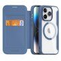 Etui z klapką DUX DUCIS Skin X z MagSafe dla iPhone 15 Pro Max - ciemnoniebieski