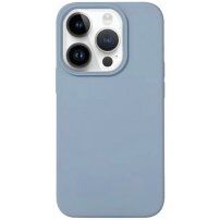 Etui silikonowe dla iPhone 15 Pro - niebiesko-szare