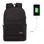 Uniwersalny plecak z zewnętrznym portem USB dla iPad / MacBook do 15" - czarny