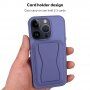 Etui skórzane z kieszenią z odchylaną podstawką na iPhone 13 Pro Max - niebieski