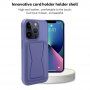 Etui skórzane z kieszenią z odchylaną podstawką na iPhone 11 Pro Max - niebieski