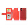 2w1 retro zdejmowany pokrowiec do iPhone X / XS - czerwony