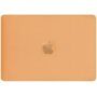 Matowe, przezroczyste etui ze rozkładanym stojakiem na MacBook Air 13” (A1237 / A1304 / A1369 / A1466) - pomarańczowy