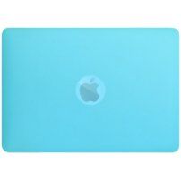 Matowe, przezroczyste etui ze rozkładanym stojakiem na MacBook Air 15” (A2941 / A3114) - niebieski