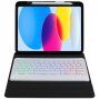 Etui z kolorową podświetlaną klawiaturą i miejscem na Apple Pencil na iPad 10,9” (2022) - tęczowe
