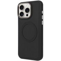 Etui wytrzymałe silikonowe z MagSafe na iPhone 15 Pro - czarny