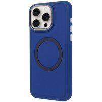 Etui wytrzymałe silikonowe z MagSafe na iPhone 15 Pro Max - ciemnoniebieski
