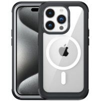 Etui wstrząsoodporne ze wzmocnionymi narożnikami i MagSafe na iPhone 15 Pro Max - czarne